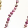 Boho Deluxe Kette mit Perlen aus vergoldetem Sterlingsilber, Afrika Jaspis, Holz (beige) und Quaste.