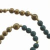 Boho Deluxe Kette mit Perlen aus vergoldetem 925 Sterlingsilber, Lava, Holz (braun) und Anhänger.