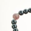 Mala Armband auf Elastikband mit Perlen aus 925 Sterlingsilber, Hämatit, Cherry Jaspis und Quaste