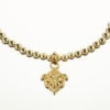 Pure Jewels Armband auf Elastikband mit Perlen aus vergoldetem 925 Sterlingsilber und samsara Logo Anhänger