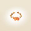 Ring auf Elastikband mit Perlen aus 925 Sterlingsilber, Landschaftsjaspis und Aventurin (orange)